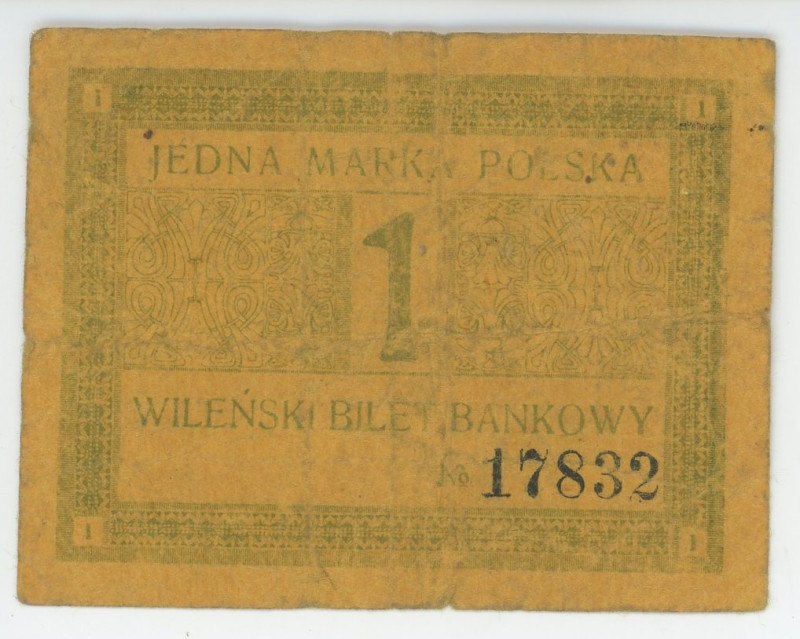 Poland Wilno Bank Handlowy 1 Marka 1920

Ryab. 21563, Podczaski R-481/1; # 178...