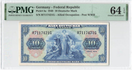 Germany - FRG 10 Deutsche Mark 1948 PMG 64 EPQ Choice Unc