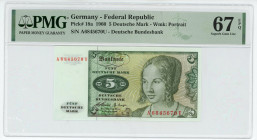 Germany - FRG 5 Deutsche Mark 1960 PMG 67 EPQ