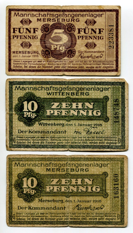 Germany - Empire Merseburg & Wittenberg 5 - 2 x 10 Pfennig 1916

Offizier-Gefa...