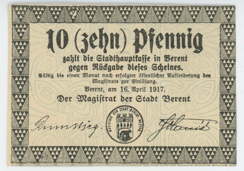 Germany - Weimar Republic West Prussia Stadt Berent 10 Pfennig 1917

Grabowski...