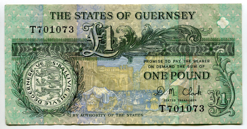 Guernsey 1 Pound 1991 - 2016 (ND)

P# 52c, N# 209965; # T701073; VF-XF