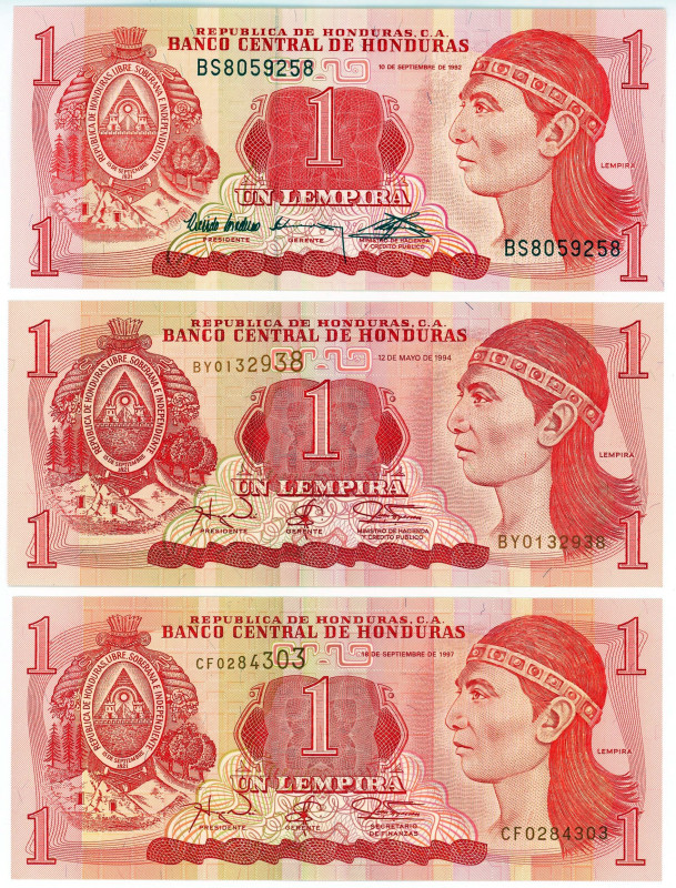 Honduras 3 x 1 Lempira 1992 - 1994

UNC