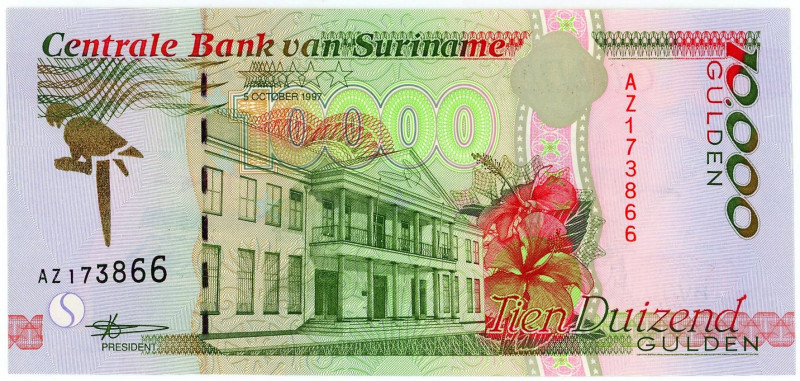 Suriname 10000 Gulden 1997

P# 145, N# 365471; # AZ 173866; UNC