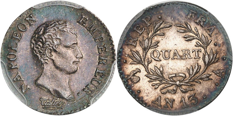 FRANCE
Premier Empire / Napoléon Ier (1804-1814). Quart de franc calendrier révo...