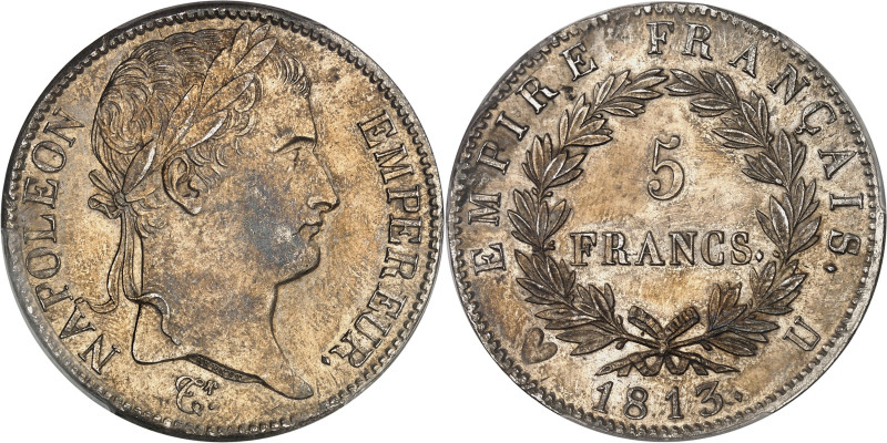 FRANCE
Premier Empire / Napoléon Ier (1804-1814). 5 francs Empire 1813, U, Turin...