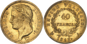 FRANCE
Premier Empire / Napoléon Ier (1804-1814). 40 francs Empire 1812, A, Paris.
Av. NAPOLEON EMPEREUR. Tête laurée à gauche, signature DROZ F. et a...