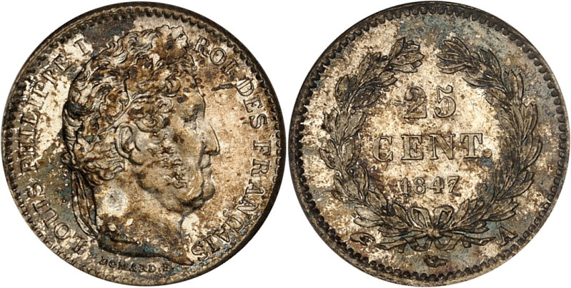 FRANCE
Louis-Philippe Ier (1830-1848). 25 centimes 1847, A, Paris.
Av. LOUIS PHI...