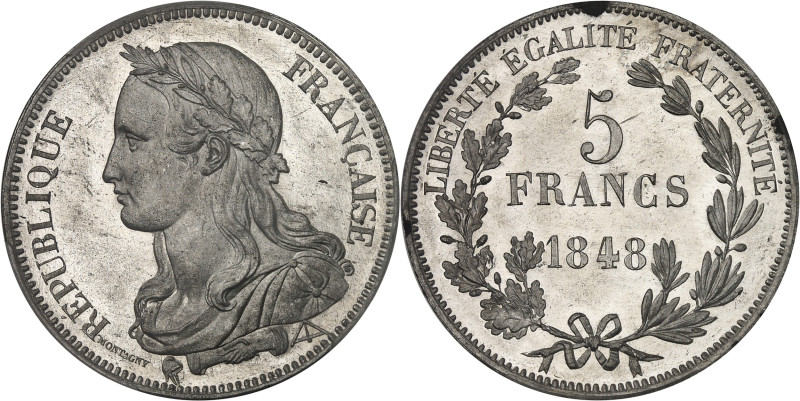 FRANCE
IIe République (1848-1852). Essai de 5 francs, concours de Montagny, Frap...