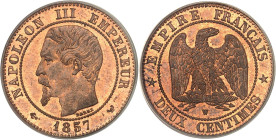 FRANCE
Second Empire / Napoléon III (1852-1870). Deux centimes, tête nue 1857, W, Lille.
Av. NAPOLEON III EMPEREUR/ (différent) (date) (différent). Tê...
