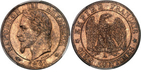 FRANCE
Second Empire / Napoléon III (1852-1870). Cinq centimes tête laurée 1861, A, Paris.
Av. NAPOLEON III EMPEREUR (date). Tête laurée à gauche, au-...