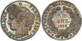 FRANCE
IIIe République (1870-1940). 50 centimes Cérès, Flan bruni (PROOF) 1873, A, Paris.
Av. RÉPUBLIQUE FRANÇAISE. Tête de la République à gauche en ...