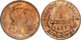 FRANCE
IIIe République (1870-1940). 1 centime Daniel-Dupuis 1899, Paris.
Av. REPUBLIQUE FRANÇAISE. Buste de la République à droite, avec bonnet phrygi...