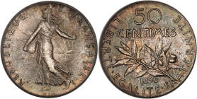 FRANCE
IIIe République (1870-1940). 50 centimes Semeuse 1898, Paris.
Av. REPUBLIQUE FRANÇAISE. La Semeuse à gauche, avec le soleil levant, marchant et...