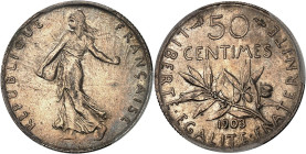 FRANCE
IIIe République (1870-1940). 50 centimes Semeuse 1903, Paris.
Av. REPUBLIQUE FRANÇAISE. La Semeuse à gauche, avec le soleil levant, marchant et...