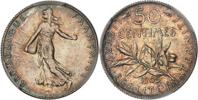 FRANCE
IIIe République (1870-1940). 50 centimes Semeuse 1905, Paris.
Av. REPUBLIQUE FRANÇAISE. La Semeuse à gauche, avec le soleil levant, marchant et...