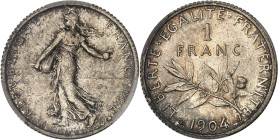 FRANCE
IIIe République (1870-1940). 1 franc Semeuse 1904, Paris.
Av. REPUBLIQUE FRANÇAISE. La Semeuse à gauche, avec le soleil levant, marchant et sem...