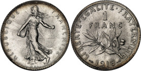 FRANCE
IIIe République (1870-1940). 1 franc Semeuse 1918, Paris.
Av. REPUBLIQUE FRANÇAISE. La Semeuse à gauche, avec le soleil levant, marchant et sem...