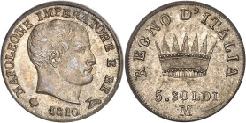 ITALIE - ITALY
Milan, royaume d’Italie, Napoléon Ier (1805-1814). 5 soldi 2e type 1810, M, Milan.
Av. (différent) NAPOLEONE IMPERATORE E RE (différe...