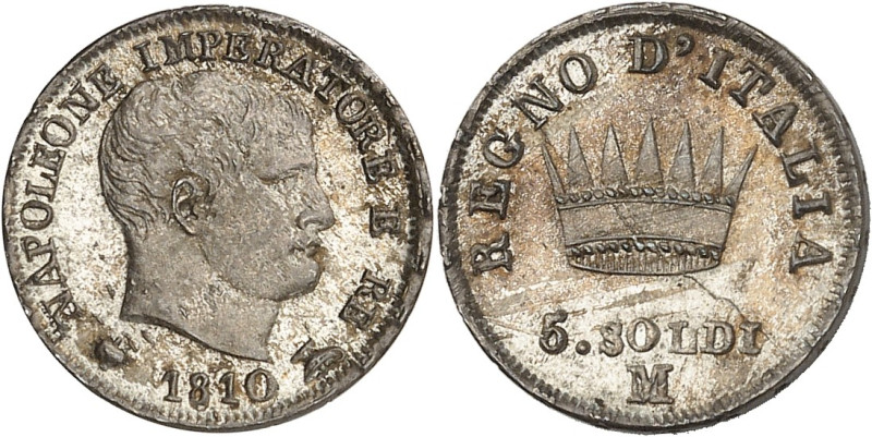 ITALIE - ITALY
Milan, royaume d’Italie, Napoléon Ier (1805-1814). 5 soldi 2e typ...