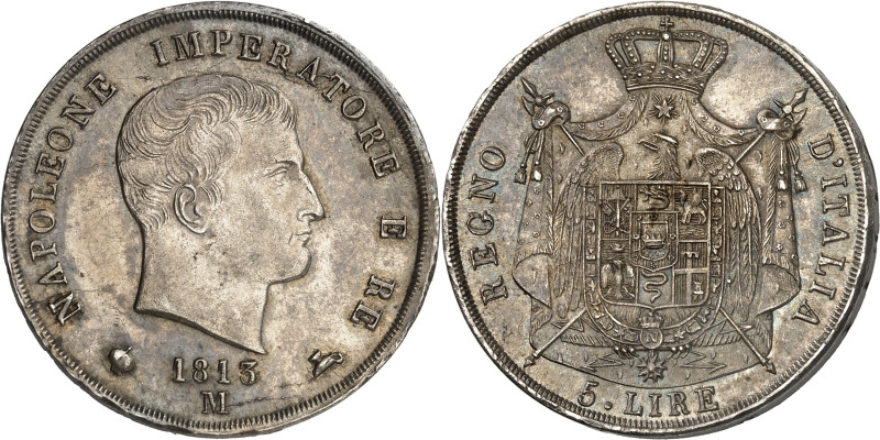 ITALIE - ITALY
Milan, royaume d’Italie, Napoléon Ier (1805-1814). 5 lire, 2e typ...