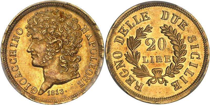 ITALIE - ITALY
Naples, Joachim Murat (1808-1815). 20 lire 1813, Naples.
Av. GIOA...