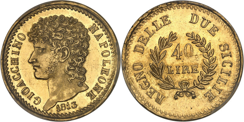 ITALIE - ITALY
Naples, Joachim Murat (1808-1815). 40 lire 1813, Naples.
Av. GIOA...