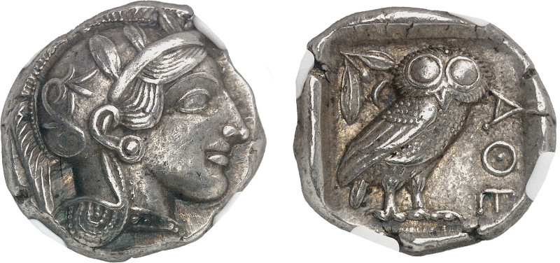 GRÈCE ANTIQUE - GREEK
Attique, Athènes. Tétradrachme de style classique ND (Ve s...