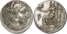 GRÈCE ANTIQUE - GREEK
Macédoine (royaume de), Alexandre III le Grand (336-323 av. J.-C.). Tétradrachme ND (325-315 av. J.-C.), Pella.
Av. Tête à droit...