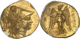GRÈCE ANTIQUE - GREEK
Macédoine (royaume de), Alexandre III le Grand (336-323 av. J.-C.). Statère d’or au nom d’Alexandre le Grand ND (316-315 av. J.-...