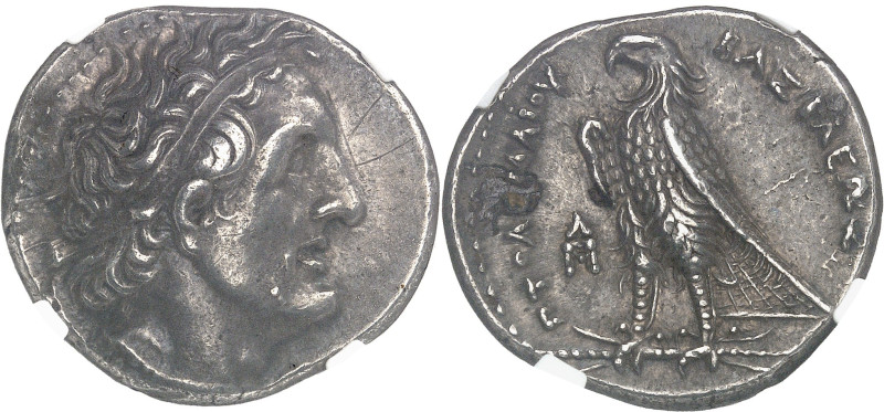GRÈCE ANTIQUE - GREEK
Royaume lagide, Ptolémée Ier (305-285 av J-C). Statère d’a...