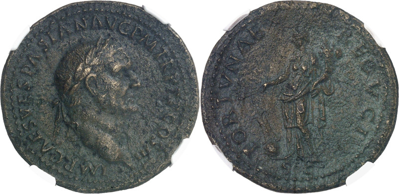 EMPIRE ROMAIN - ROMAN
Vespasien (69-79). Sesterce 71, Rome.
Av. IMP CAES VESPASI...