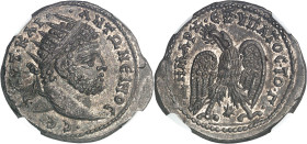 EMPIRE ROMAIN - ROMAN
Caracalla (198-217). Tétradrachme 212-213, Laodicée ad Mare.
Av. AVT. KAI. - .ANTΩNЄINOC. - .CЄ. Buste radié à droite, vu de tro...