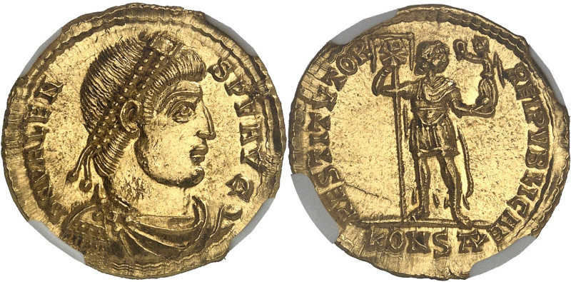 EMPIRE ROMAIN - ROMAN
Valens (364-378). Solidus ND (364-367), Arles.
Av. D N VAL...