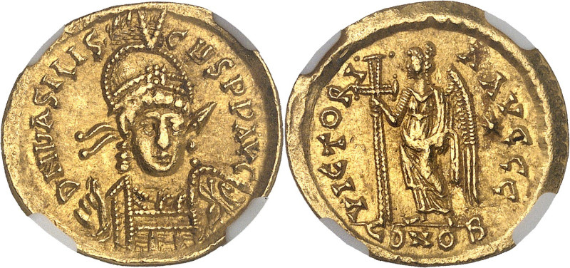 EMPIRE BYZANTIN - BYZANTINE
Basiliscus (475-476). Solidus 475-476, Constantinopl...