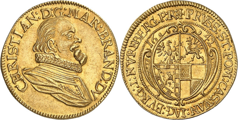 ALLEMAGNE - GERMANY
Brandebourg-Bayreuth, Christian (1603-1655). Ducat 1642/1, N...