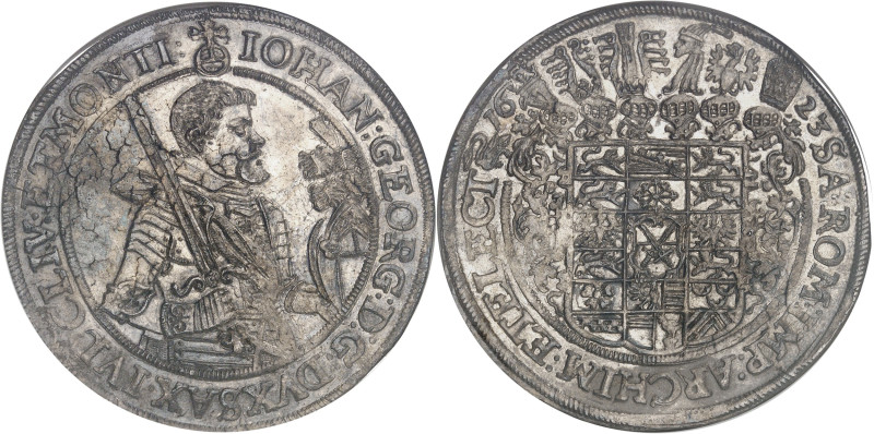 ALLEMAGNE - GERMANY
Saxe, Jean-Georges Ier (1615-1656). Thaler 1623, Dresde.
Av....