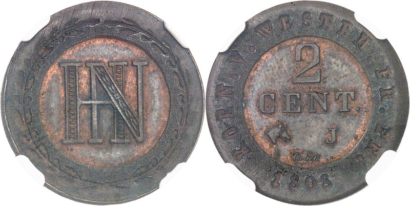 ALLEMAGNE - GERMANY
Westphalie, Jérôme Napoléon (1807-1813). Essai de 2 centimes...