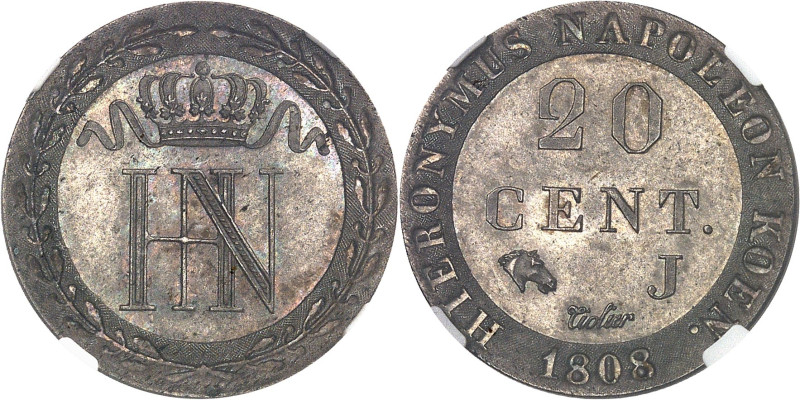 ALLEMAGNE - GERMANY
Westphalie, Jérôme Napoléon (1807-1813). Essai de 20 centime...