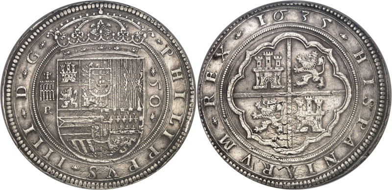 ESPAGNE - SPAIN
Philippe IV (1621-1665). 50 réaux (cincuentín), frappe de presti...