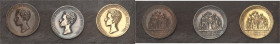 ESPAGNE - SPAIN
Alphonse XIII (1886-1931). Coffret de 3 médailles Or, argent et bronze, jurement de la Constitution par le Roi, par B. Maura 1902, Mad...