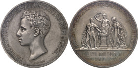 ESPAGNE - SPAIN
Alphonse XIII (1886-1931). Médaille, jurement de la Constitution par le Roi, par B. Maura 1902, Madrid.
Av. PATERNA RESTITVTO PACIS. M...