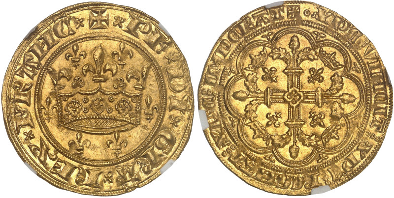 FRANCE / CAPÉTIENS - FRANCE / ROYAL
Philippe VI (1328-1350). Couronne d’or ND (1...
