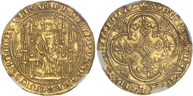 FRANCE / CAPÉTIENS - FRANCE / ROYAL
Philippe VI (1328-1350). Chaise d’or ND (134...