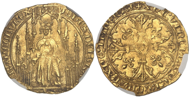 FRANCE / CAPÉTIENS - FRANCE / ROYAL
Jean II le Bon (1350-1364). Royal d’or, 2e é...