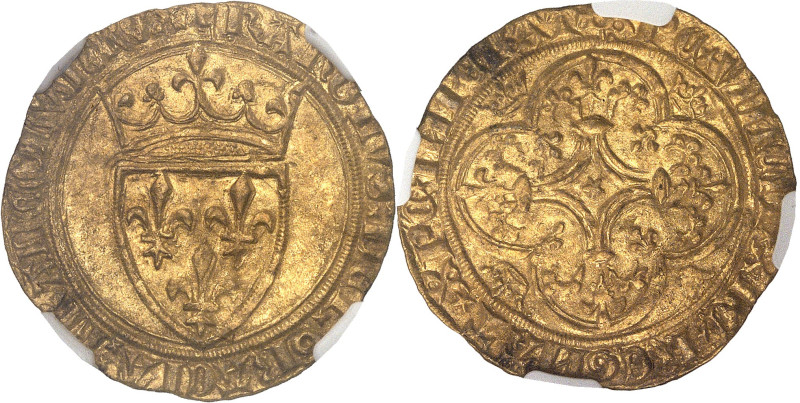 FRANCE / CAPÉTIENS - FRANCE / ROYAL
Charles VI (1380-1422). Écu d’or à la couron...