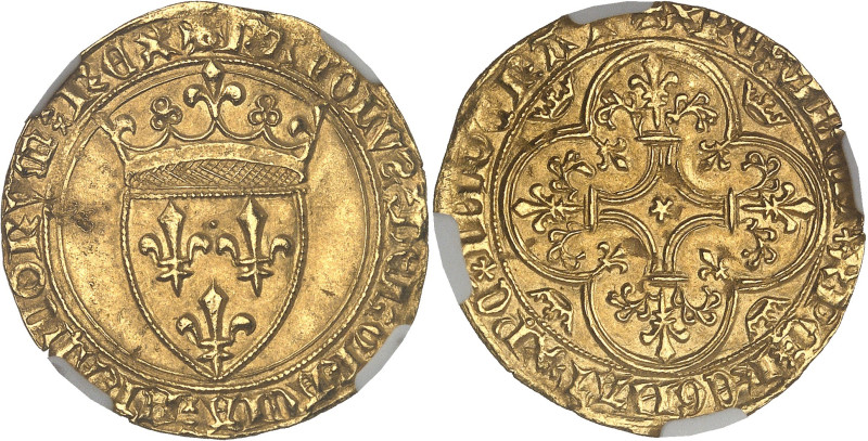 FRANCE / CAPÉTIENS - FRANCE / ROYAL
Charles VI (1380-1422). Écu d’or à la couron...