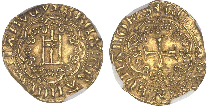 FRANCE / CAPÉTIENS - FRANCE / ROYAL
Charles VI (1380-1422). Génois d’Or, aux pol...