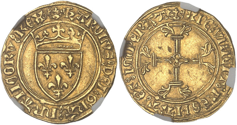 FRANCE / CAPÉTIENS - FRANCE / ROYAL
Charles VII (1422-1461). Demi-écu d’or à la ...