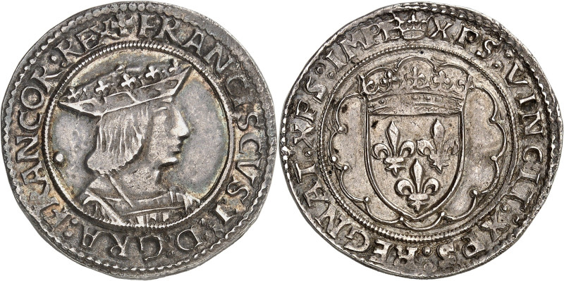 FRANCE / CAPÉTIENS - FRANCE / ROYAL
François Ier (1515-1547). Teston, 2e type ND...